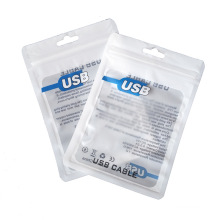 Hotsale Data Cable Packaging Bag USB Car Charger Frost Ziplock Plastic Bag